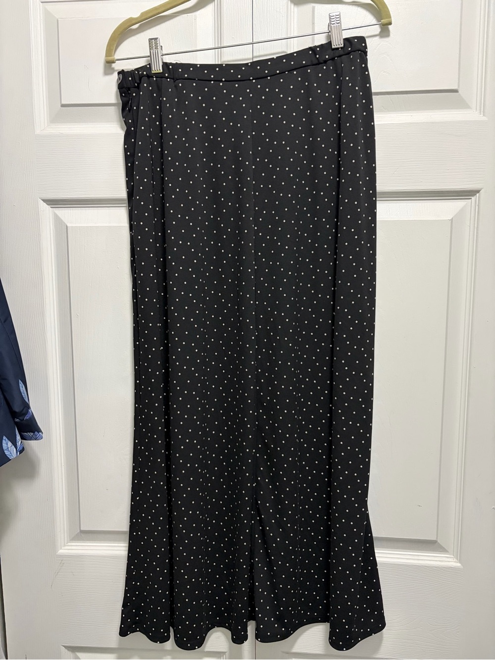Chico's Black Maxi Skirt with White Polka Dots 2 - Picture 5 of 11